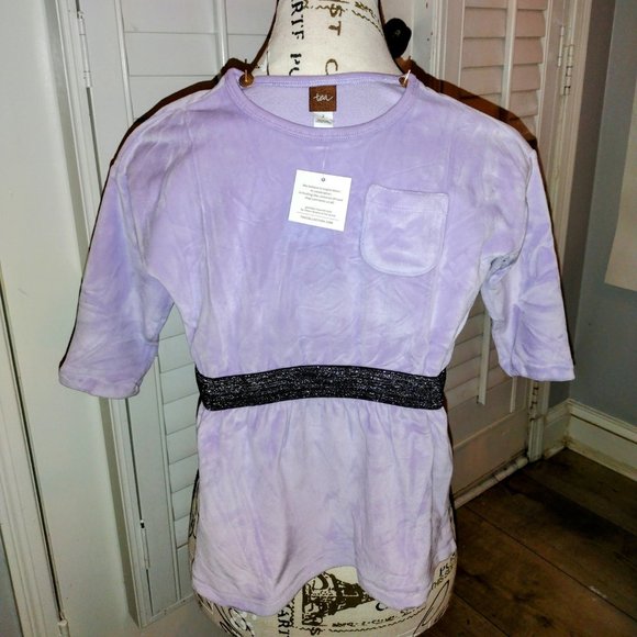 Velour Sparkle Waisted Dress - Picture 1 of 1